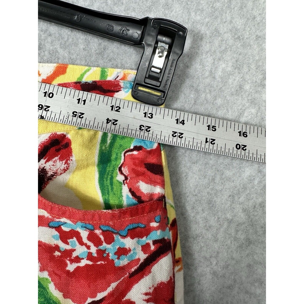 Lauren Ralph Lauren 2Petite 100% Linen Floral Pants Yellow Women's Spring Summer - Picture 4 of 7